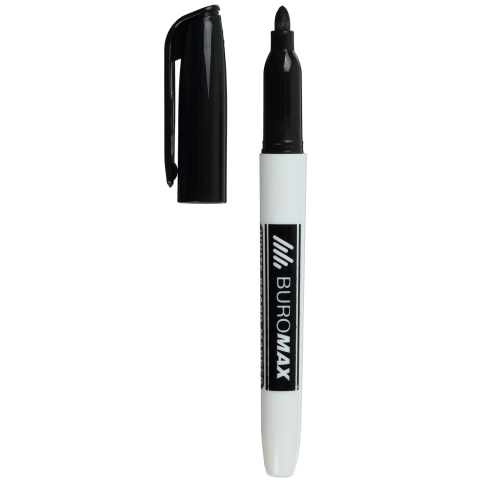 Маркер для магн. дошок, чорний, JOBMAX, 2-4 мм, спиртова основа, BM.8802-01 BUROMAX